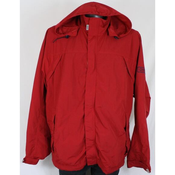 Vintage 90s Ralph Lauren Chaps Spell Out Red Mesh Lined Sailing Jacket Mens XL - Picture 2 of 9